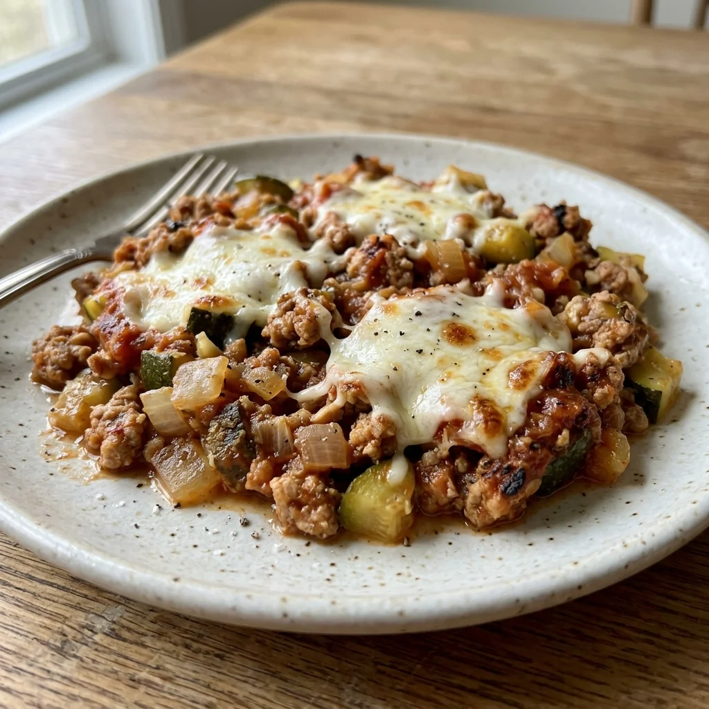 Turkey Zucchini Tomato Bake
