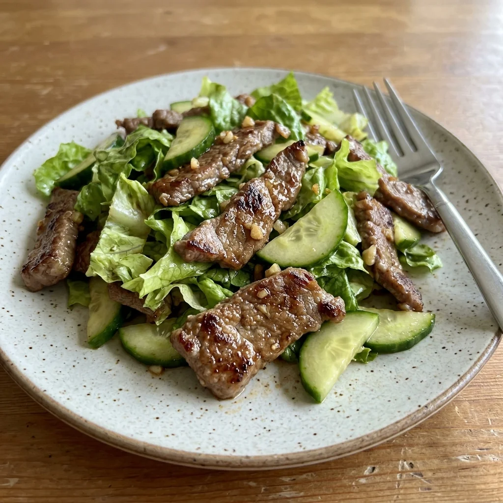 Korean Beef Lettuce Salad