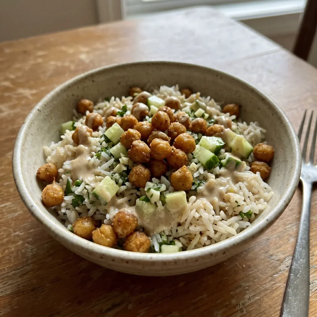 Falafel-Spiced Chickpea Rice Bowl