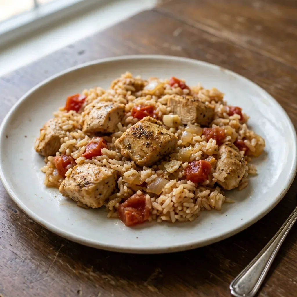 Garlic Chicken Rice Skillet