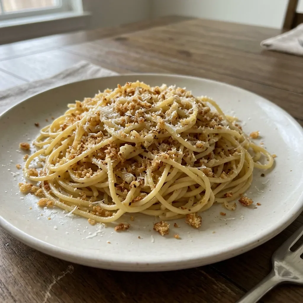 Garlic Breadcrumb Spaghetti