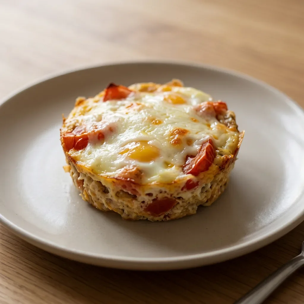 Tomato Mozzarella Egg Mug Bake
