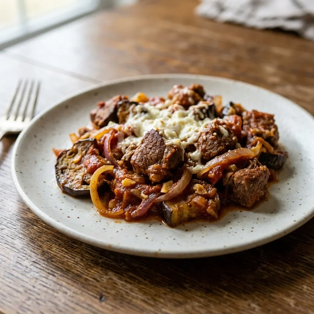 Lamb Eggplant Tomato Bake