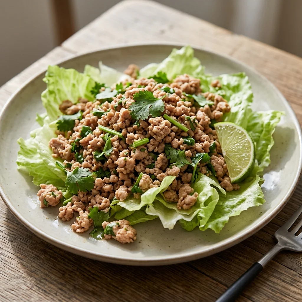 Thai Turkey Larb Lettuce Salad