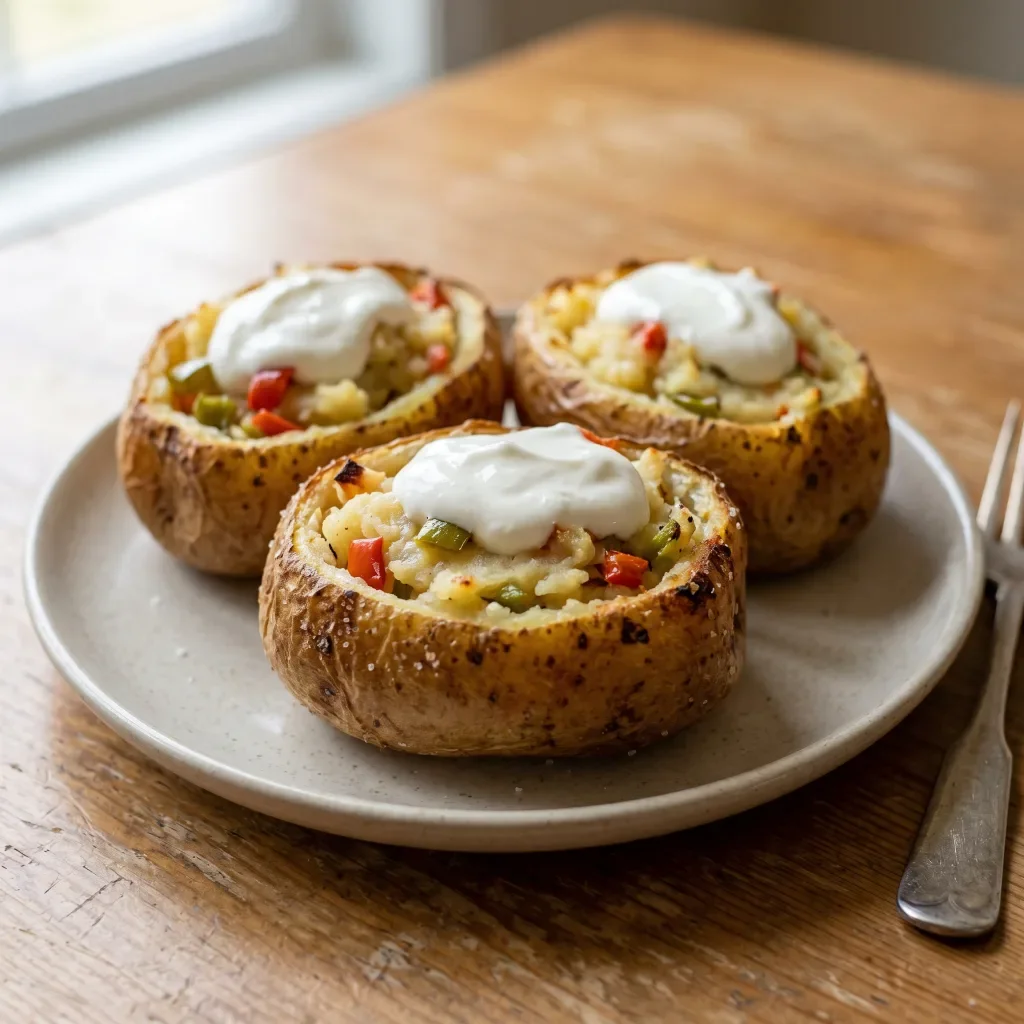 Bell Pepper Sour Cream Potato Cups
