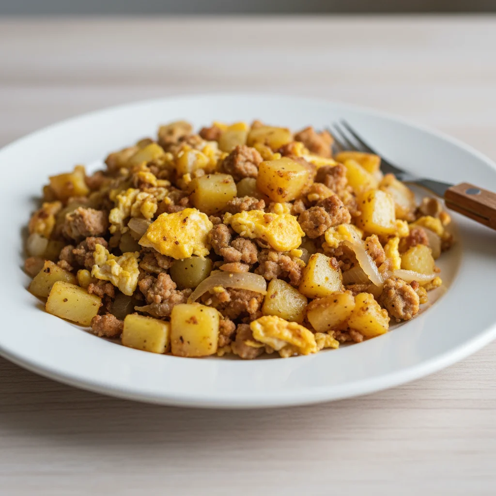 Turkey Potato Hash with Eggs