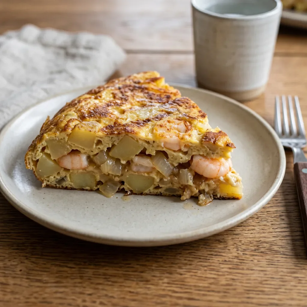 Shrimp Potato Egg Tortilla Espanola Style