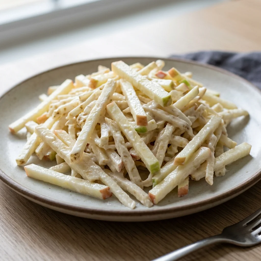 Celeriac Apple Slaw with Yogurt Dressing