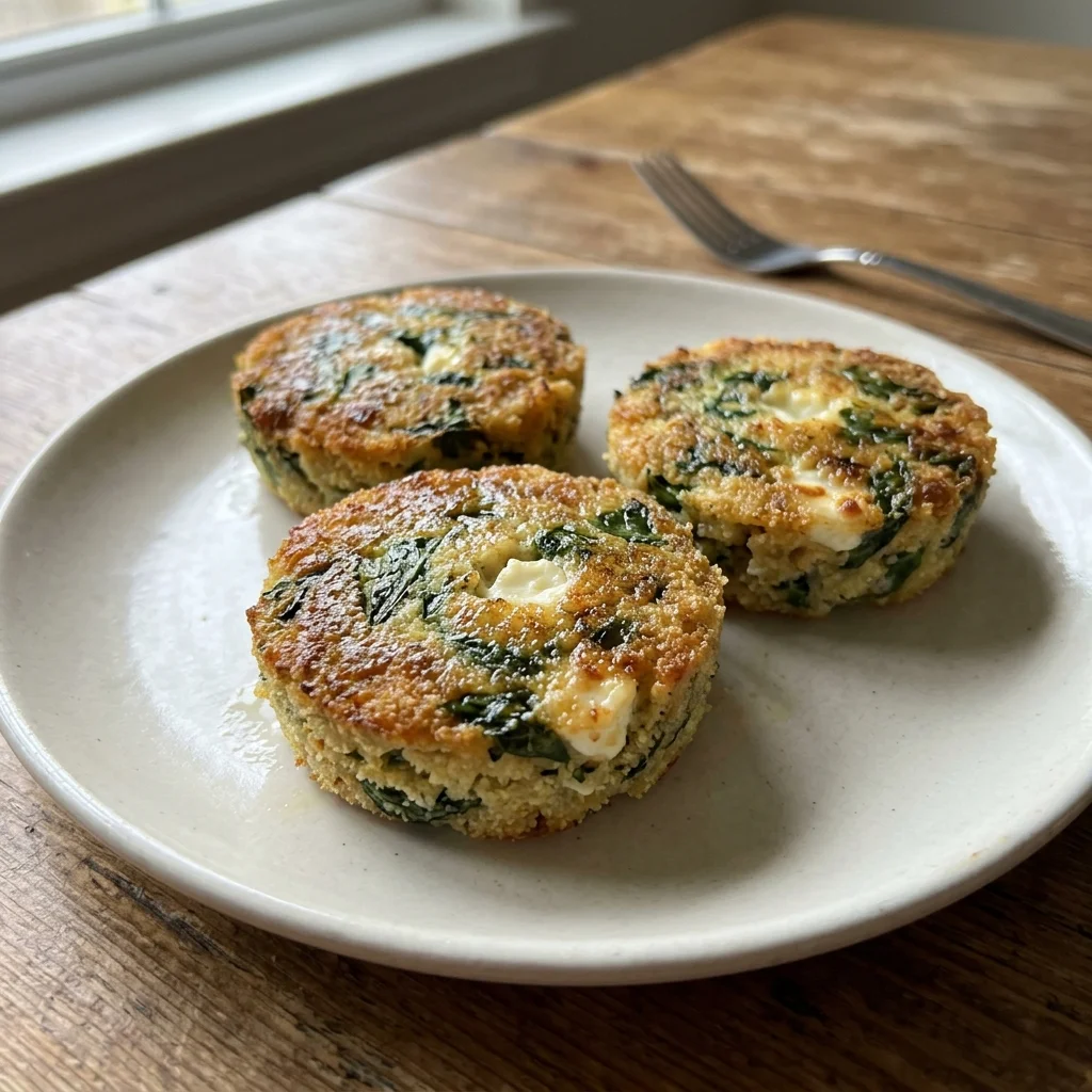 Semolina Spinach Cheese Cakes