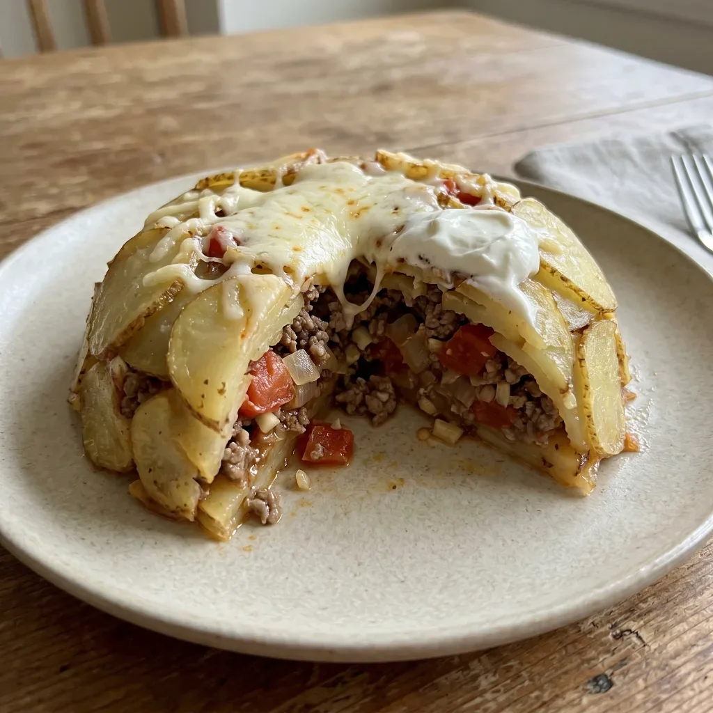 Layered Beef Potato Dome