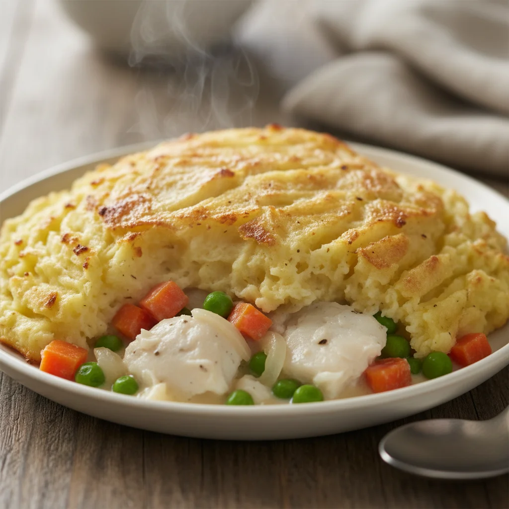 White Fish Pie with Potato Crust