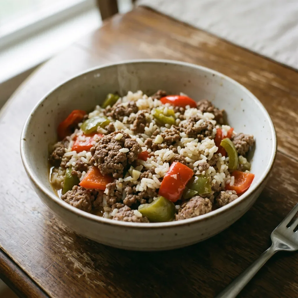 Beef Rice Pepper Bowl