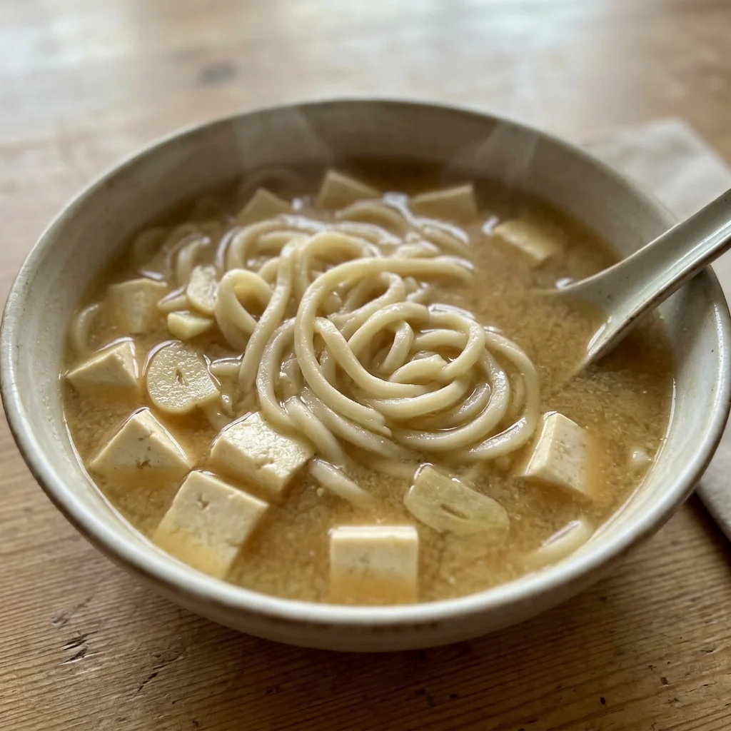 Miso White Tofu Udon Soup
