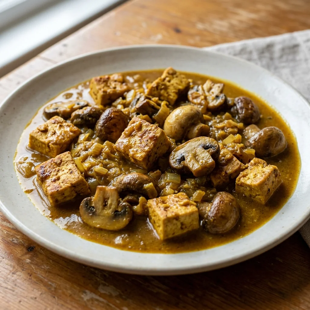 Tofu Mushroom Coconut Gravy