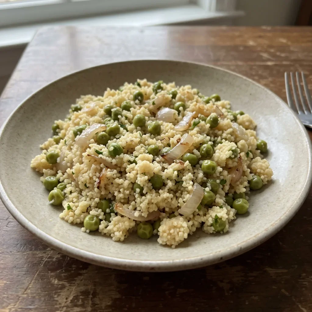 Shallot Green Pea Couscous