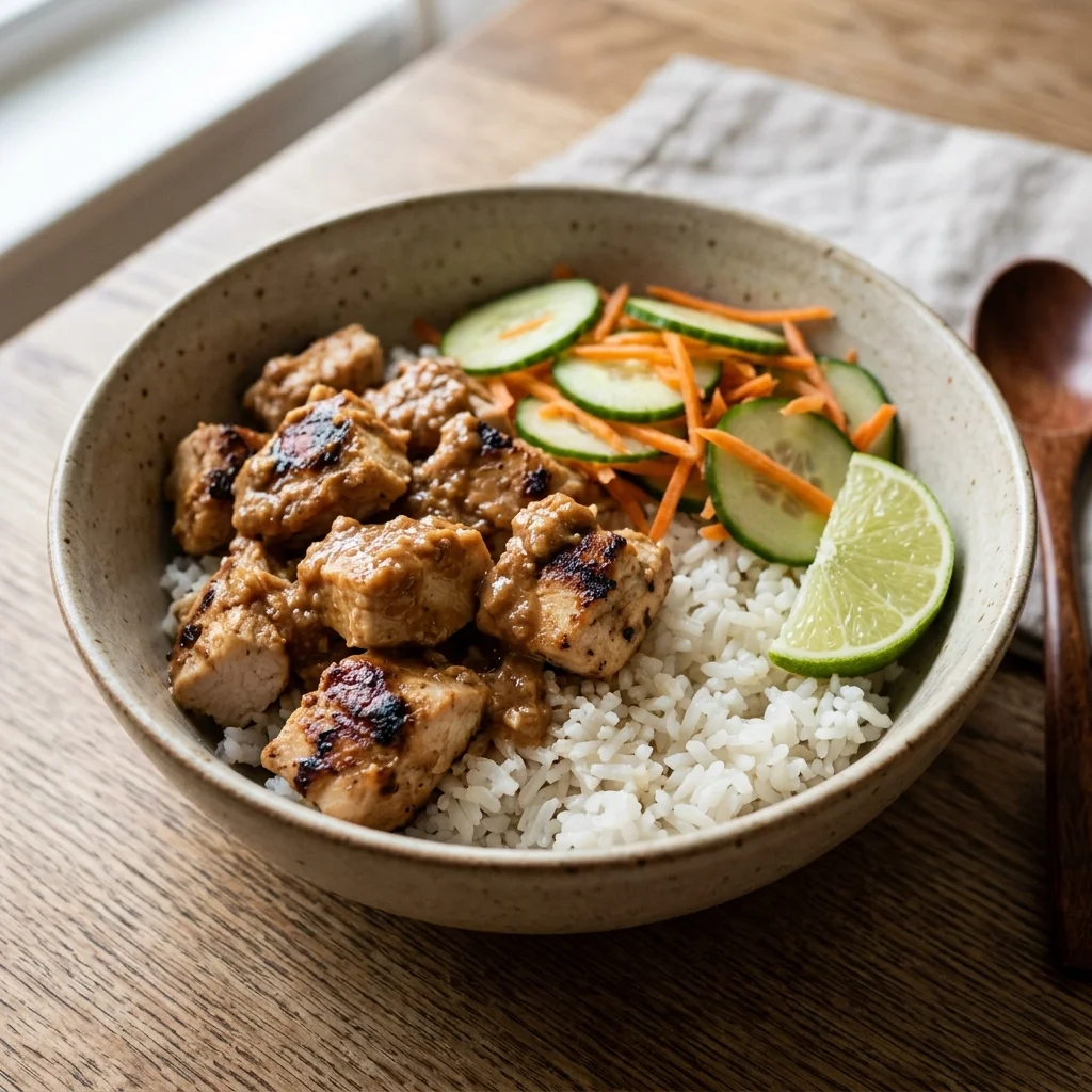 Chicken Satay Rice Bowl