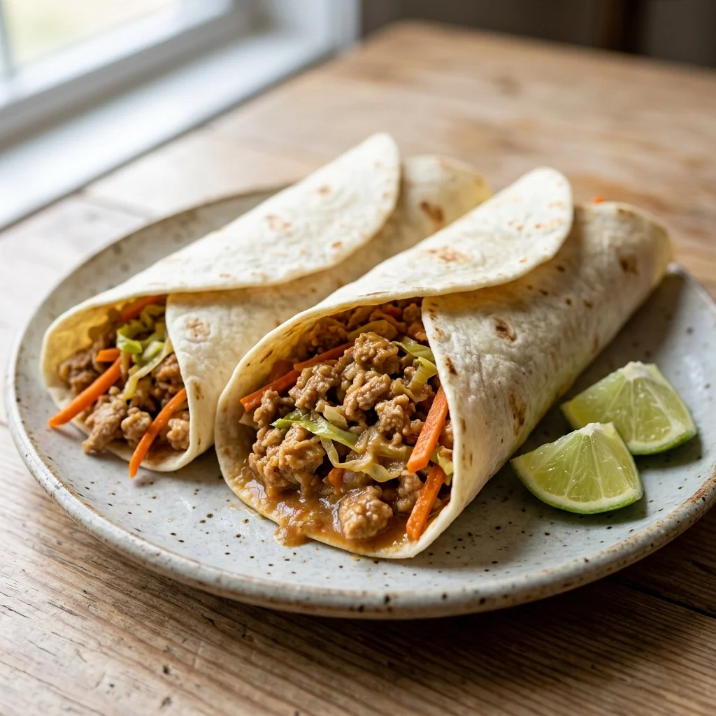 Thai Peanut Turkey Cabbage Wraps