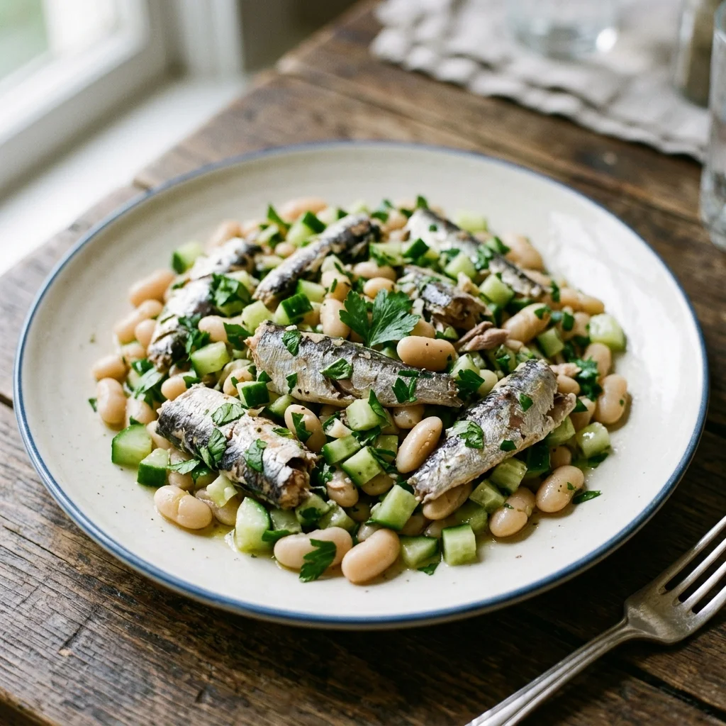 Sardine White Bean Cucumber Salad