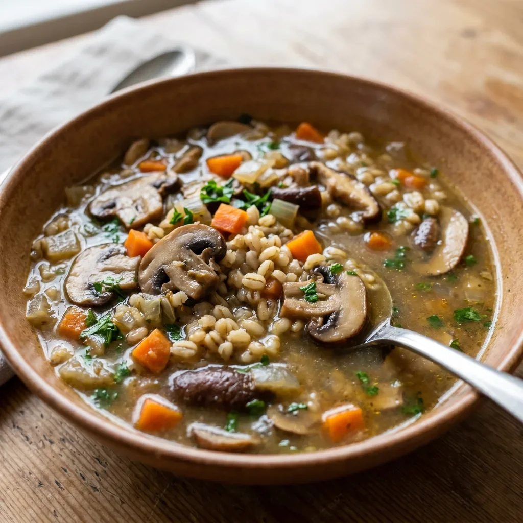 Swedish Mushroom Barley Soup