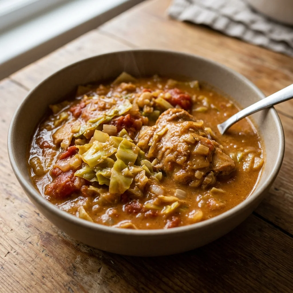 Chicken Peanut Cabbage Stew