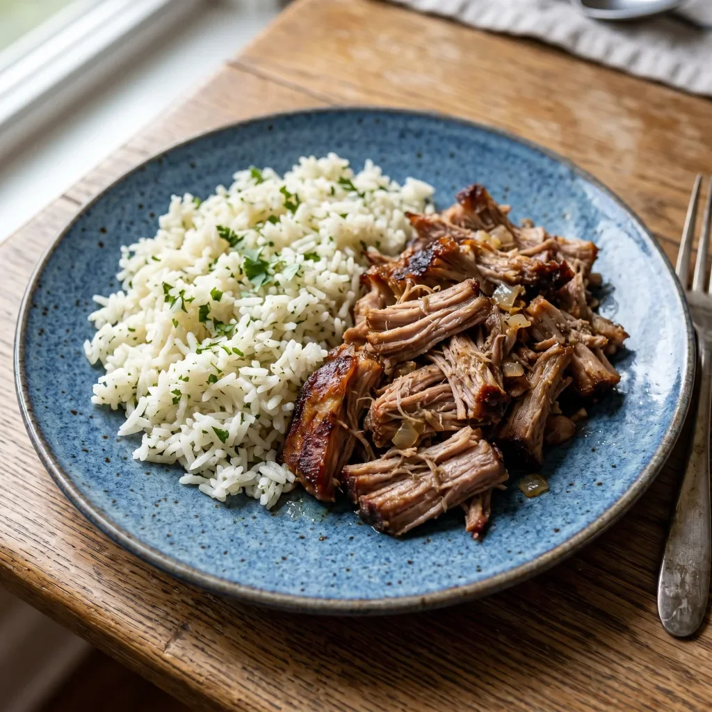 Pork Carnitas with Cilantro Lime Rice