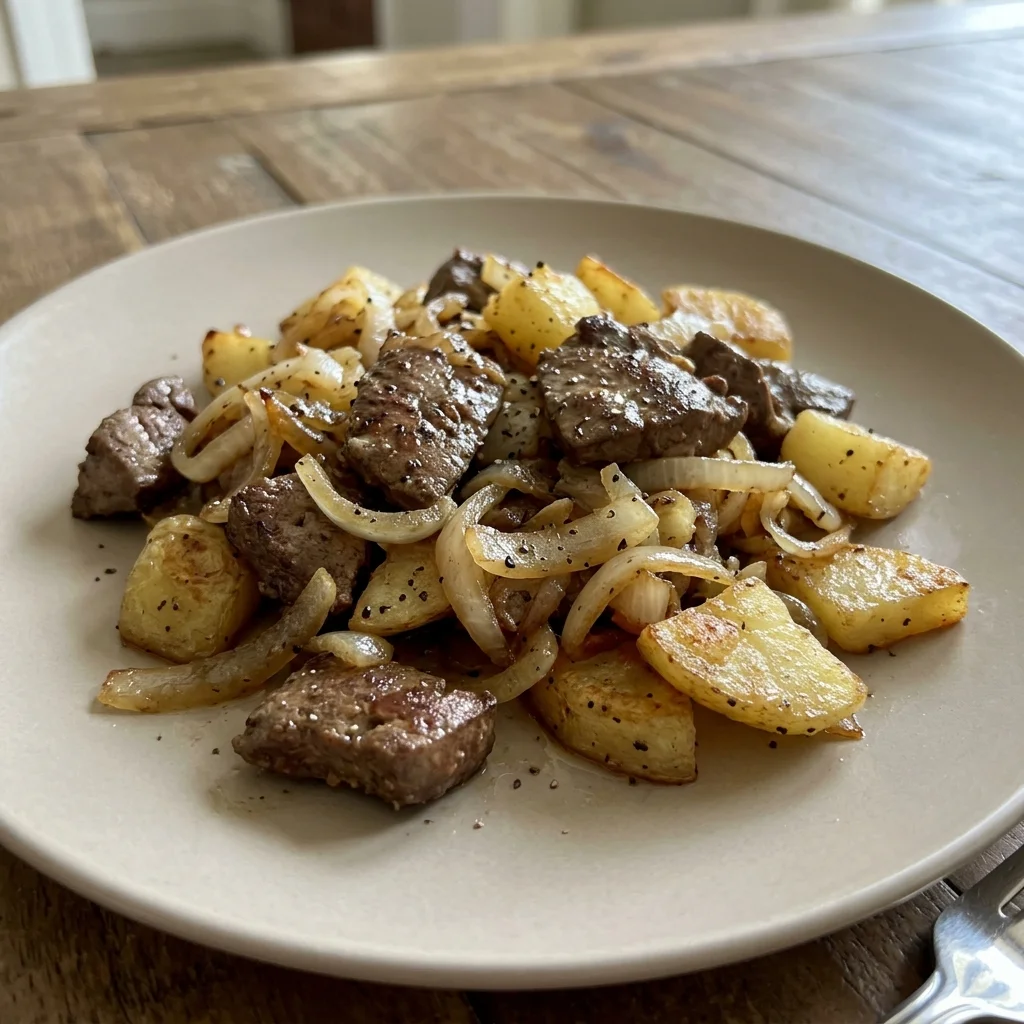 Beef Liver Onion Potato Skillet