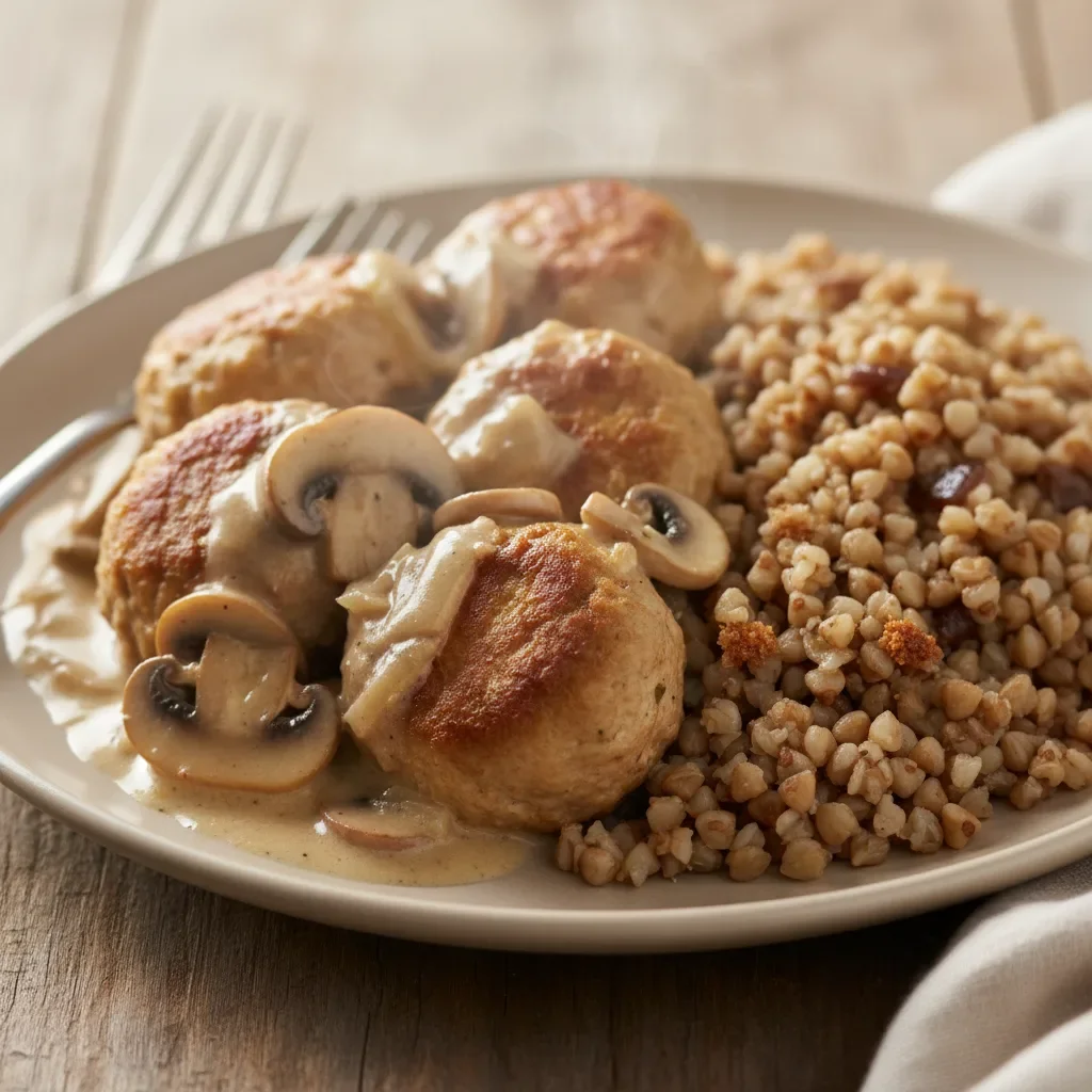 Turkey Swedish Meatballs with Buckwheat