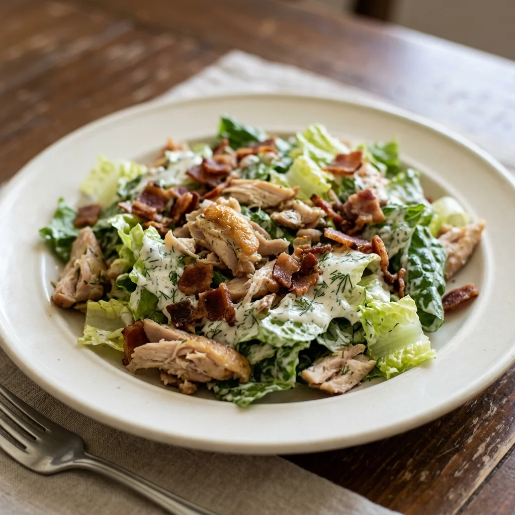 Chicken Bacon Ranch Lettuce Salad