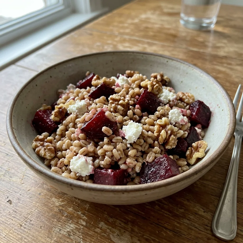 Barley Beet Goat Cheese Bowl