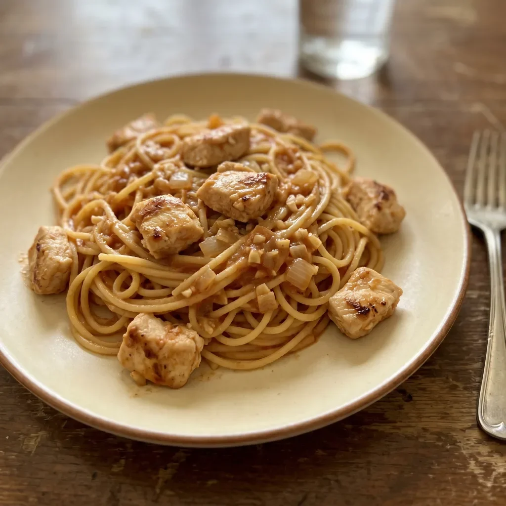 Chicken Spaghetti with Creamy Marinara