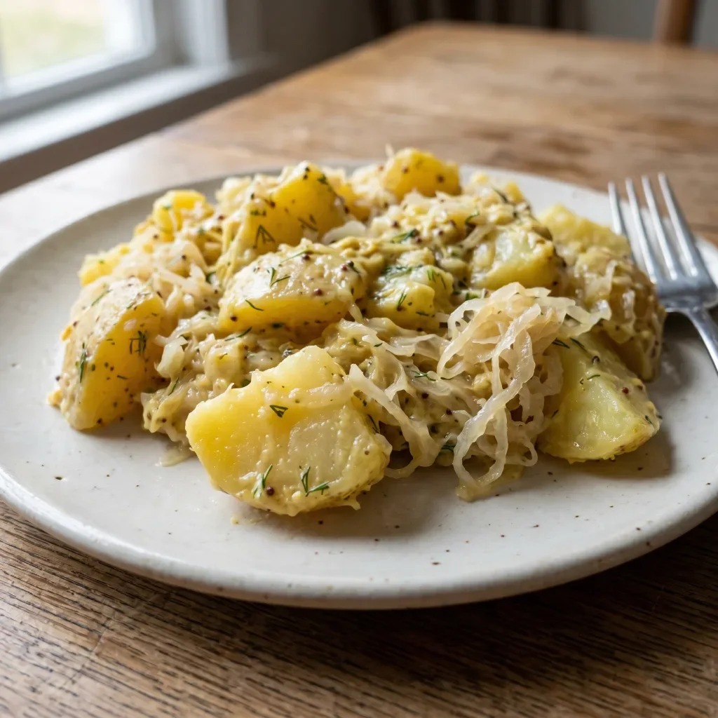 Sauerkraut Potato Dill Salad