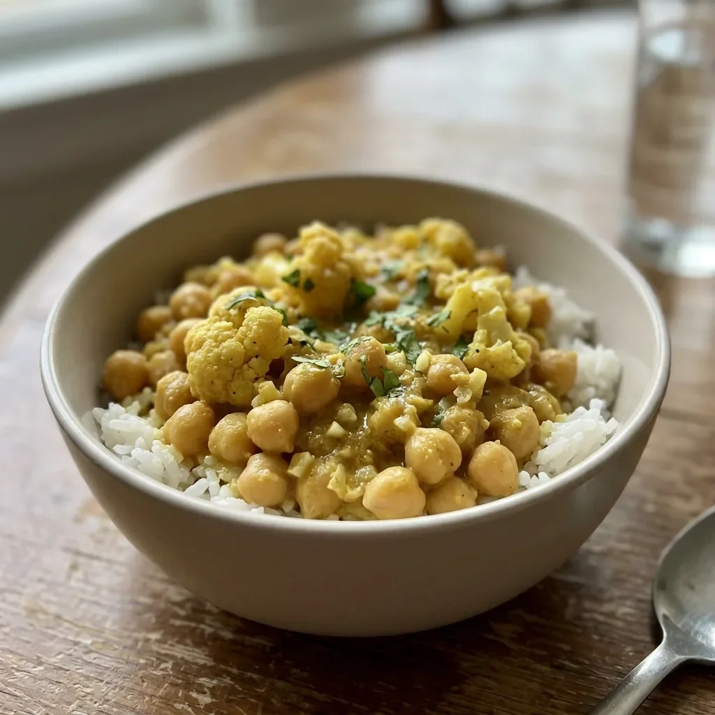 Chickpea Cauliflower Curry Bowl