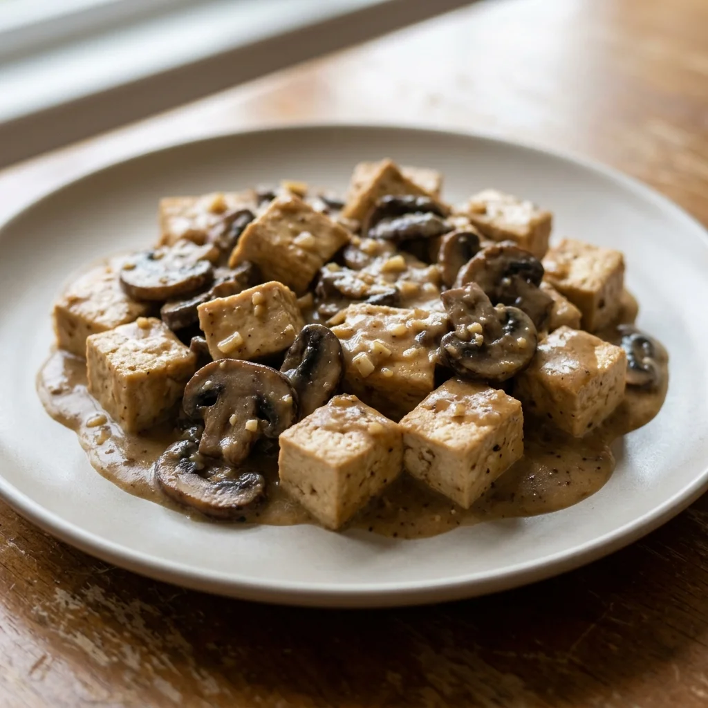 Tofu Mushroom Dijon Gravy