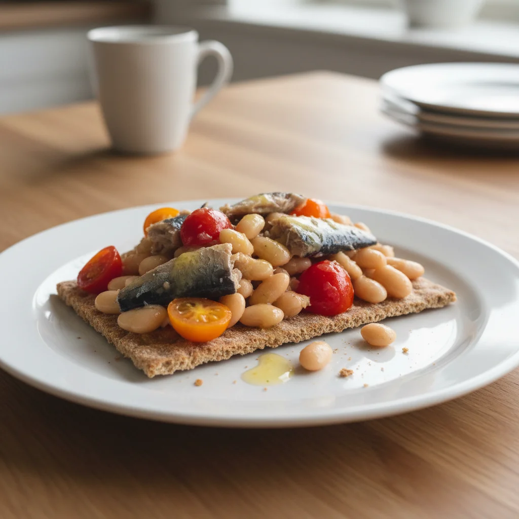 Sardine Bean Tomato Crispbread
