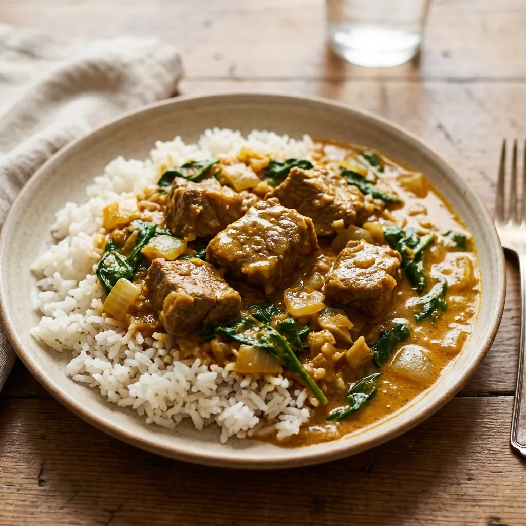 Beef Coconut Curry with Jasmine Rice