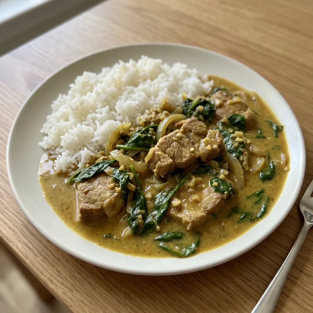 Pork Coconut Curry with Rice
