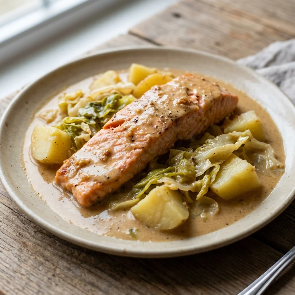 Creamy Miso Salmon Pot