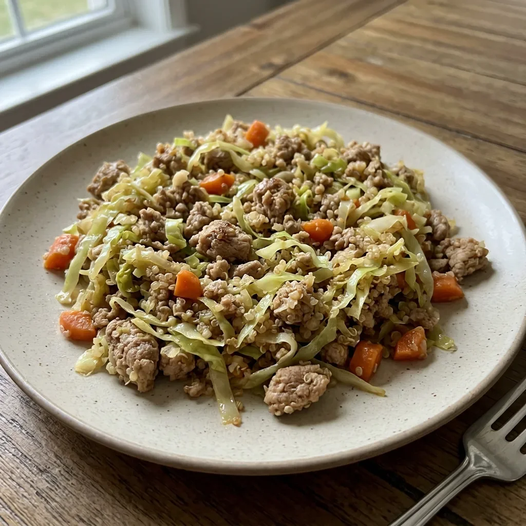 Turkey Cabbage Quinoa Skillet