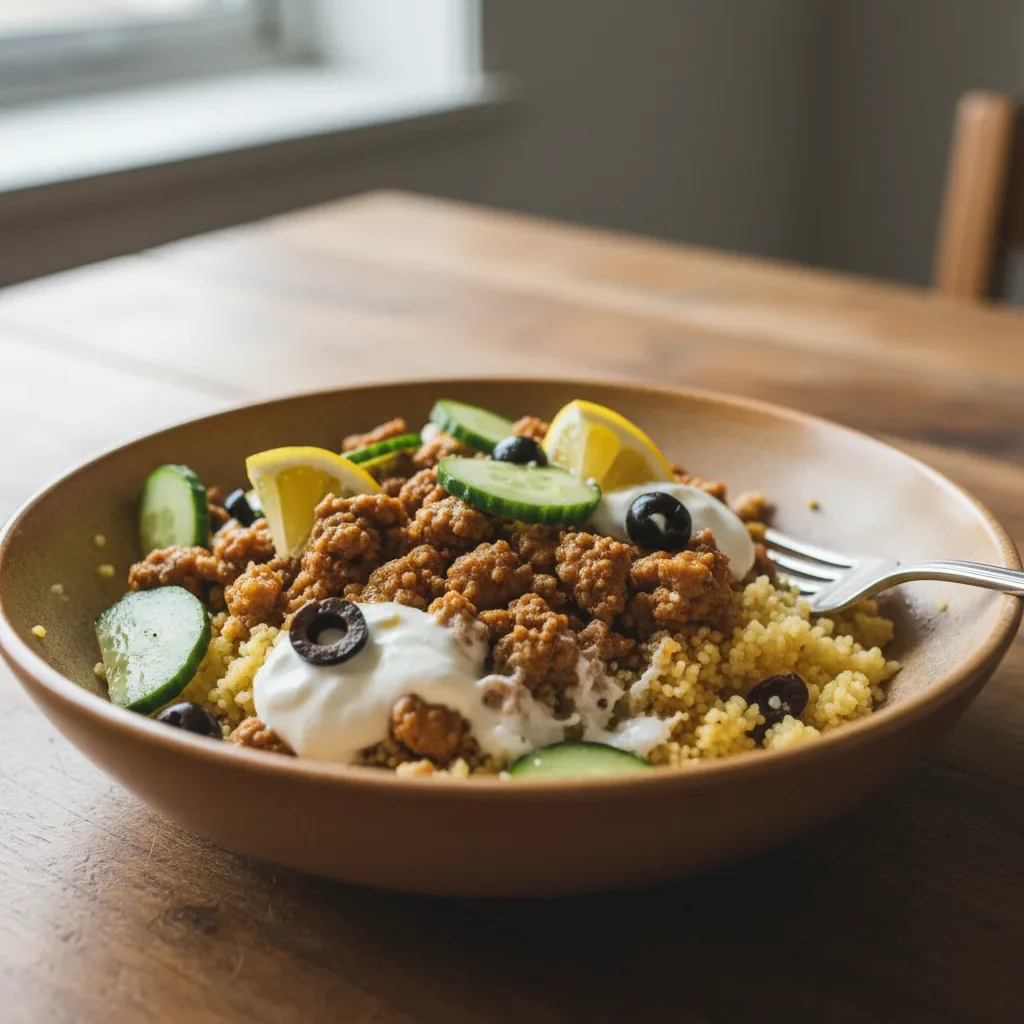 Mediterranean Turkey Couscous Bowl