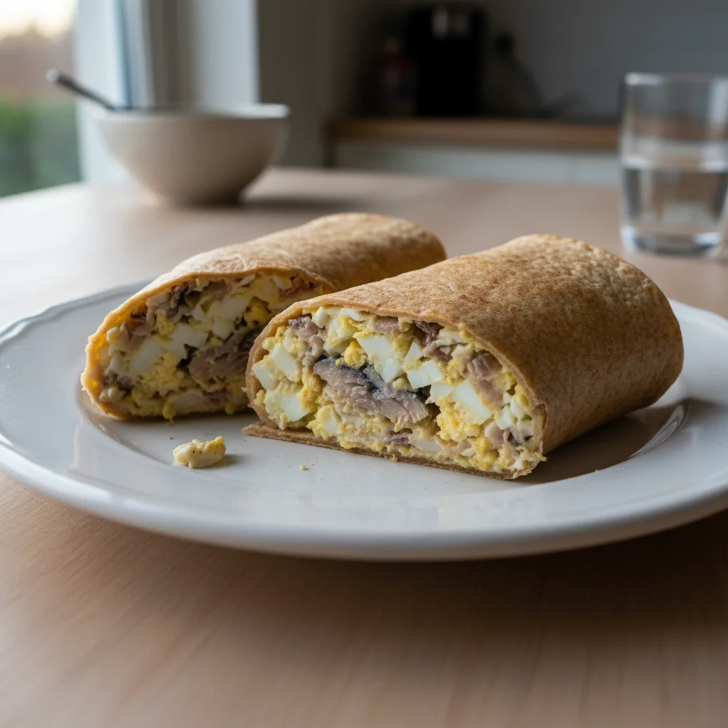 Sardine Egg Salad Wrap