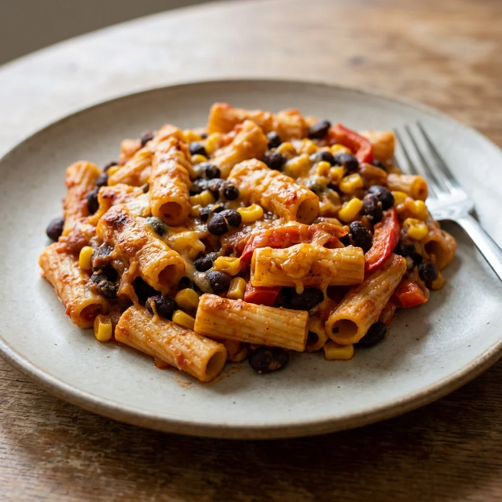 Black Bean Corn Pasta Bake