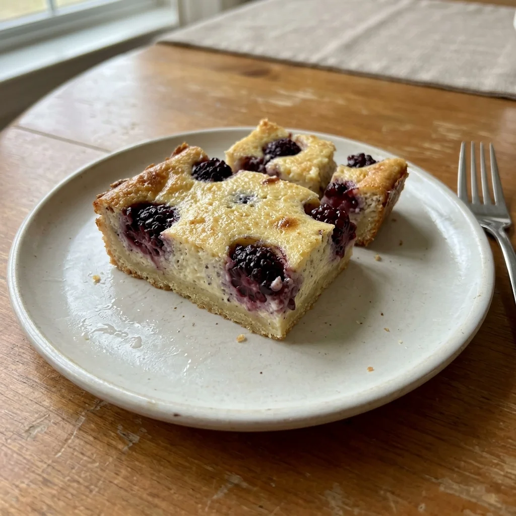 Blackberry Yogurt Custard Bars