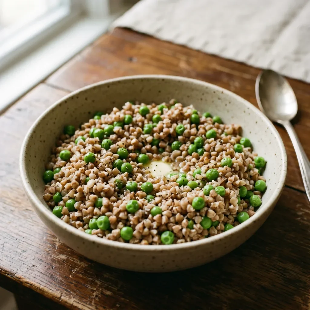 Buckwheat Groats with Green Peas