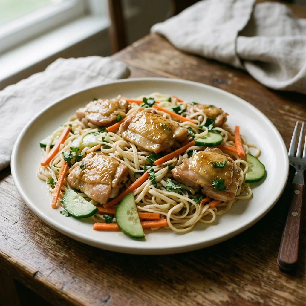 Vietnamese Honey Lime Chicken Rice Noodles