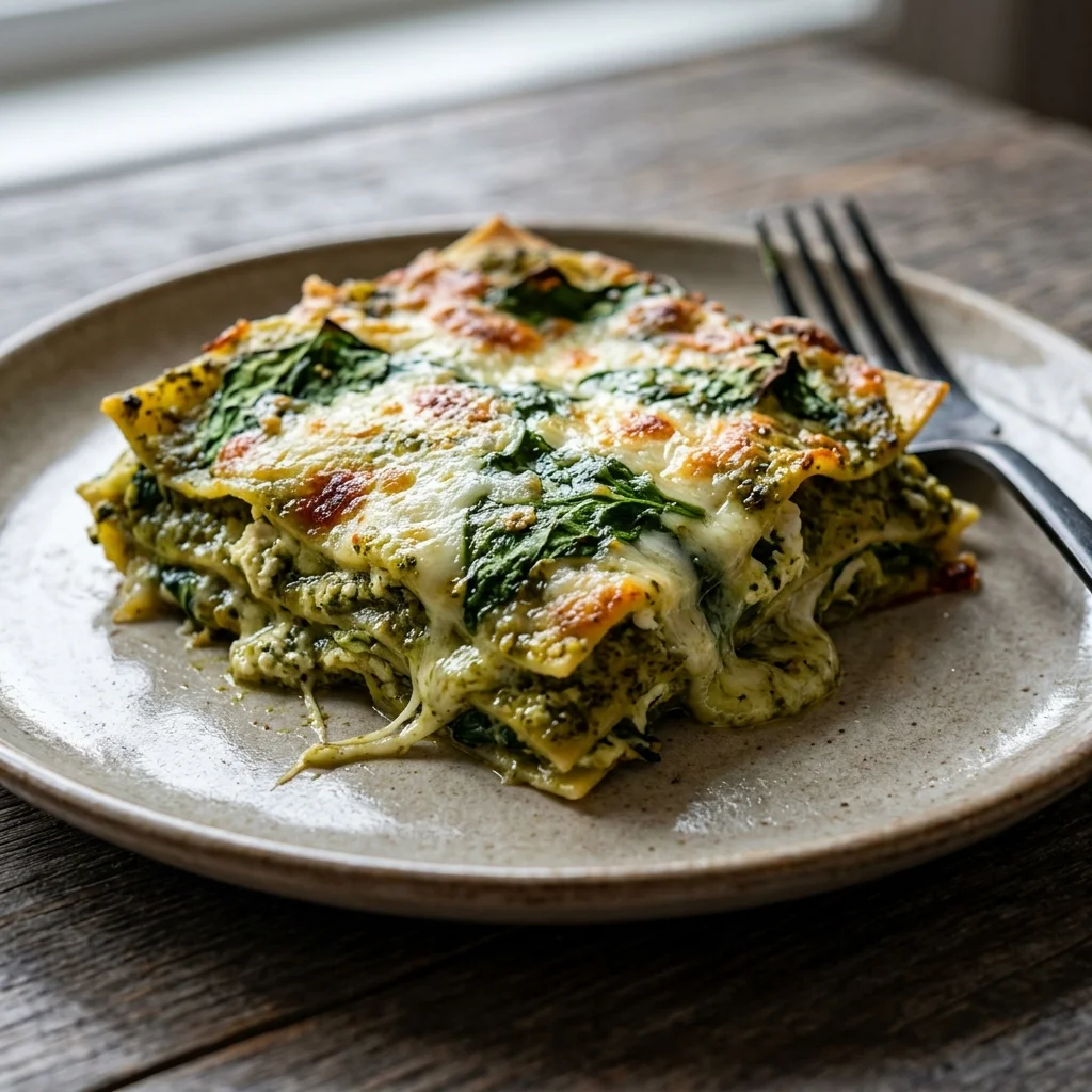 Pesto Ricotta Lasagna Bake
