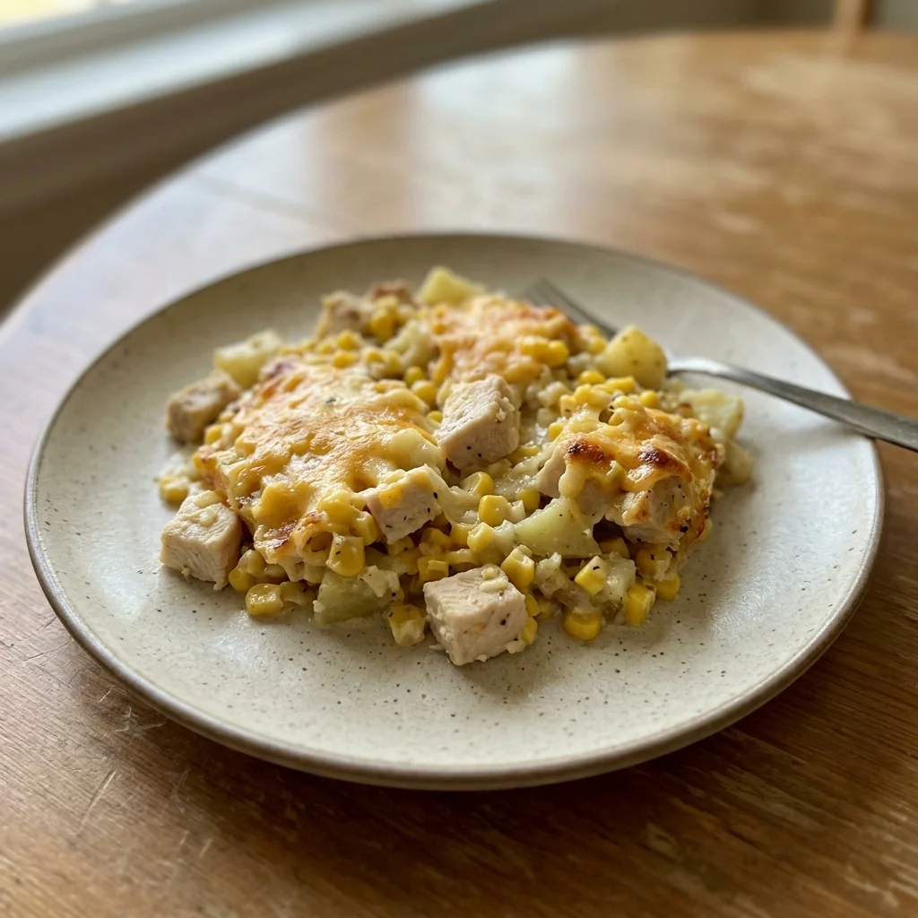 Chicken Corn Potato Bake