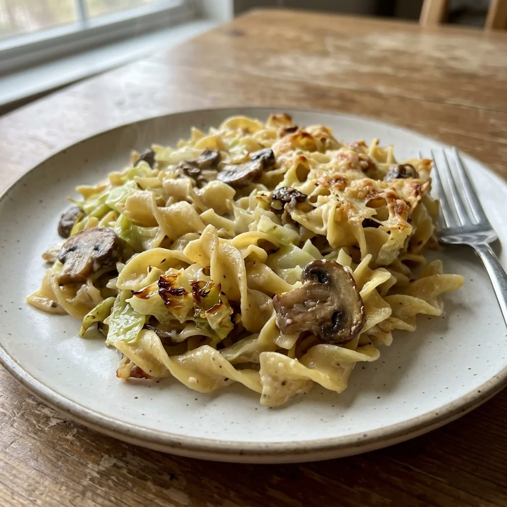 Creamy Cabbage Noodle Bake