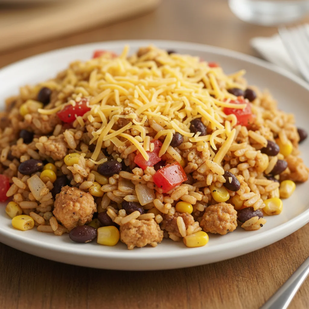 Turkey Taco Rice Skillet
