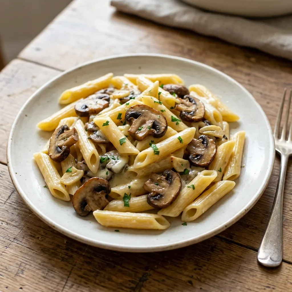 Brie Mushroom Pasta