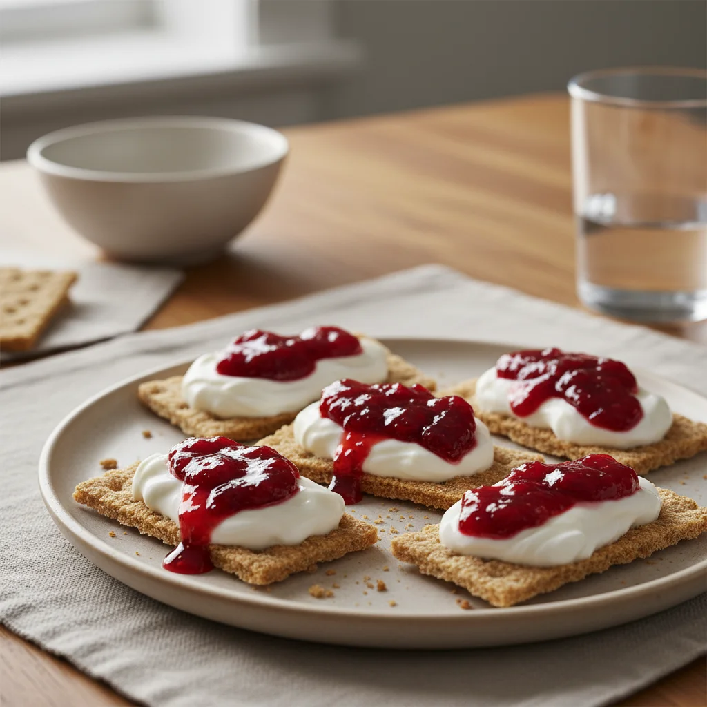Crispbread Strawberry Jam Yogurt Bites